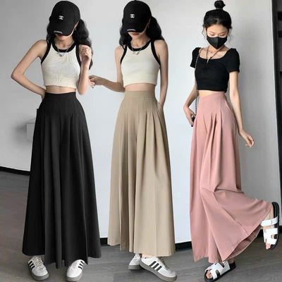 🍒🍒🍒 QUẦN TÂY VON LỤA MỊN MÀNG ỐNG RỘNG GIẢ VÁY DỄ PHỐI ĐỒ UT...